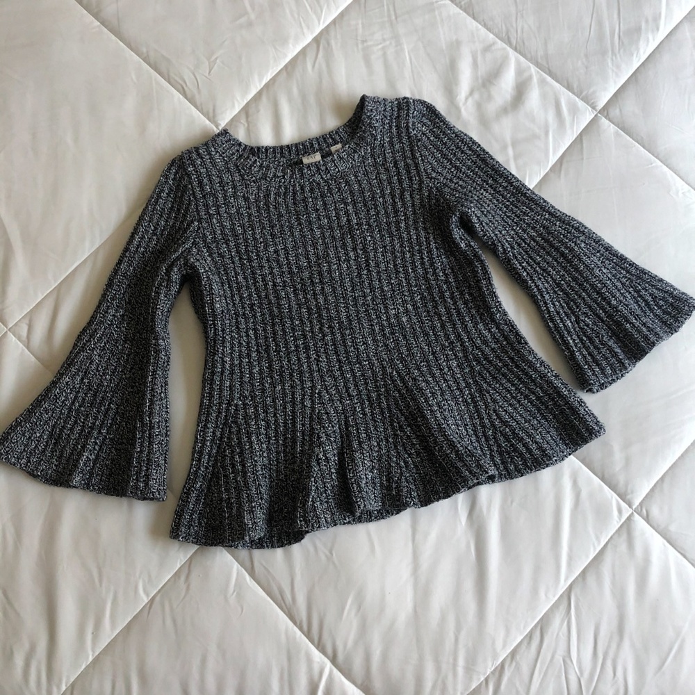 GAP Heathered Ruffle Sweater